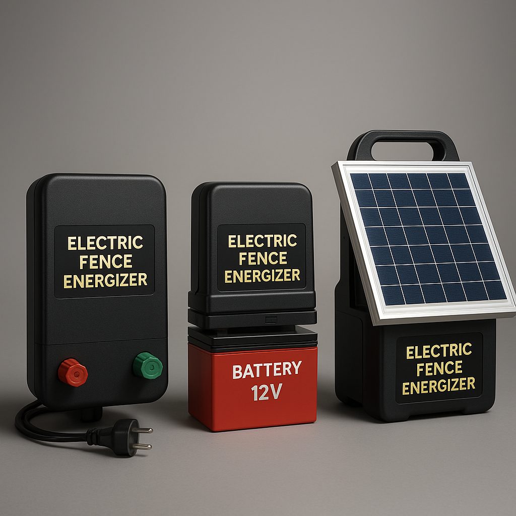 Trois types d'électrificateurs : secteur, batterie, solaire