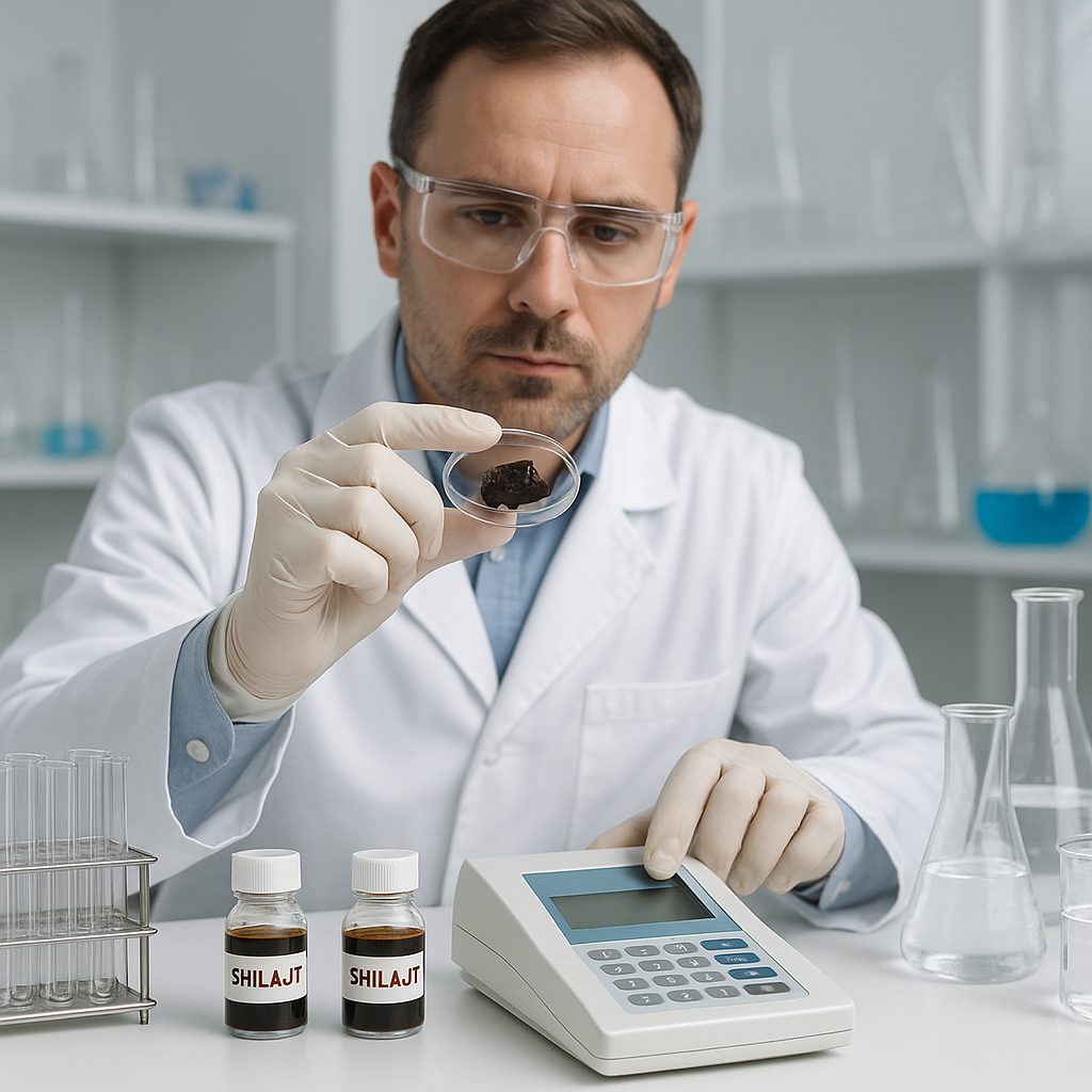 Analyse de shilajit en laboratoire avec instruments modernes
