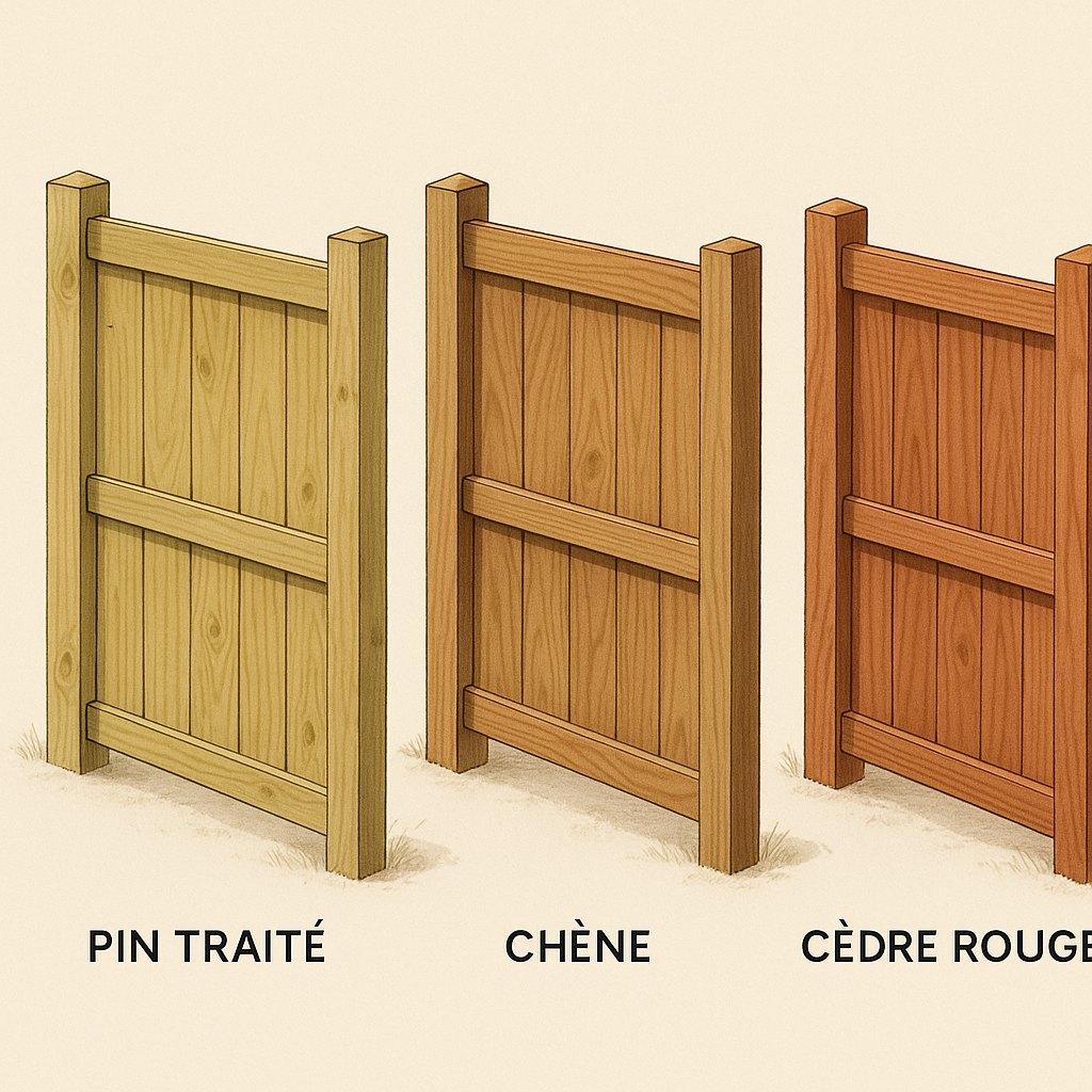 Vergleich der Holzarten für Zäune