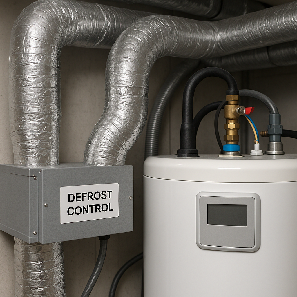 D&eacute;tail technique d'installation d'un chauffe-eau thermodynamique avec gaines d'air