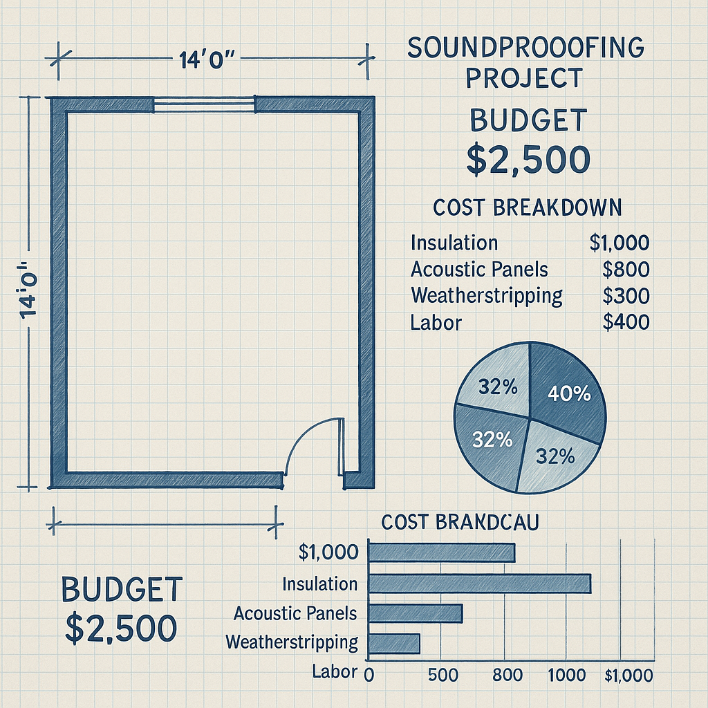Plan et budget pour l&rsquo;insonorisation d&rsquo;une pi&egrave;ce