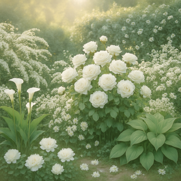 Fleurs blanches pour un jardin sans entretien : grand impact, petit effort