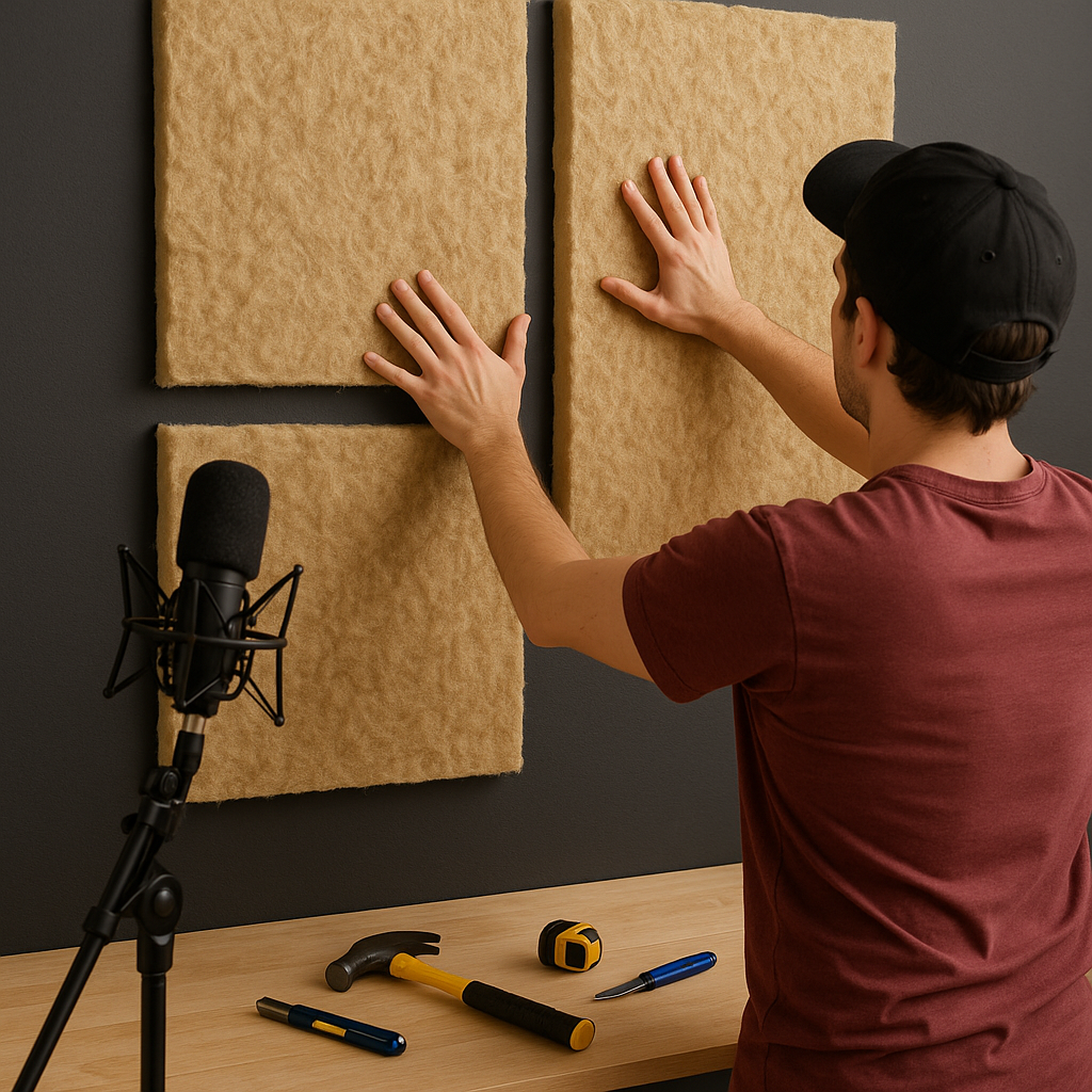 Installation d&rsquo;un panneau isolant acoustique en DIY