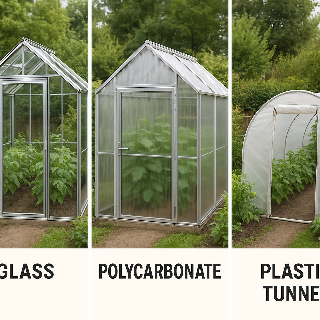 Porównanie typów szklarni: szkło, poliwęglan i tunel