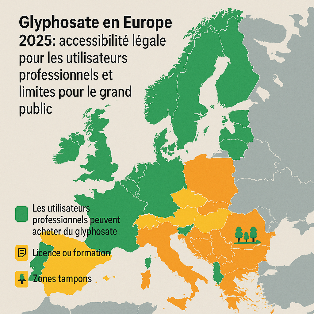 Glyphosat in Europa 2025: legale Zugänglichkeit für professionelle Anwender und Beschränkungen für die breite Öffentlichkeit.