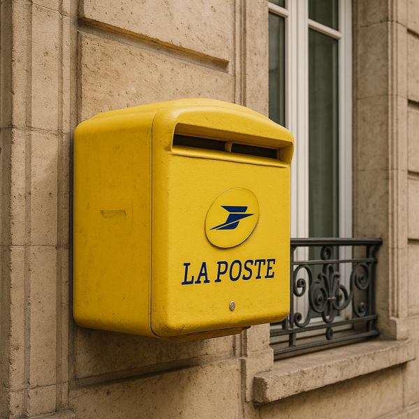 Boîte aux lettres jaune La Poste dépôt courrier horaires levée distribution quotidienne