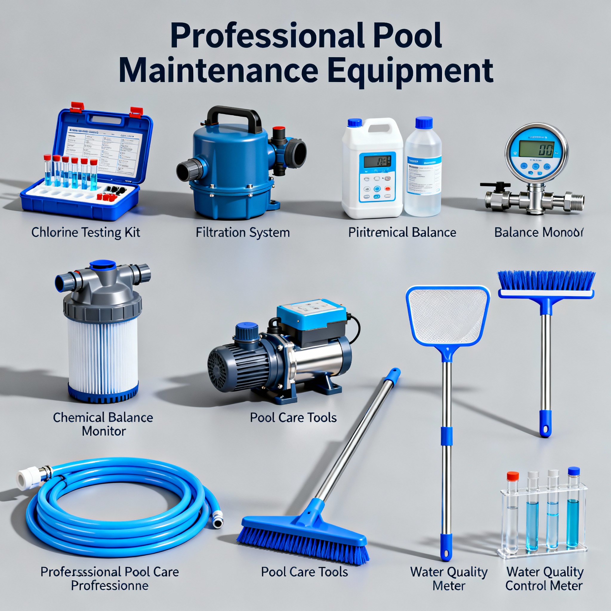Ausrüstung Wartung Schwimmbad Chemie Filtration Qualitätskontrolle