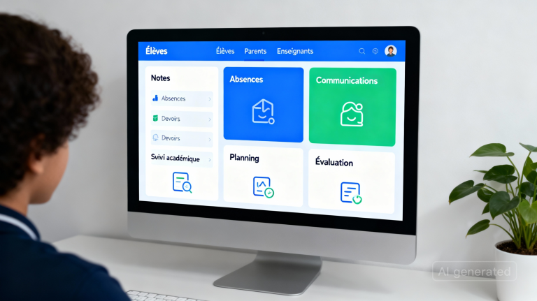 Interface utilisateur de Mon ENT Occitanie affichant tableau de bord élèves, parents et enseignants avec couleurs éducatives