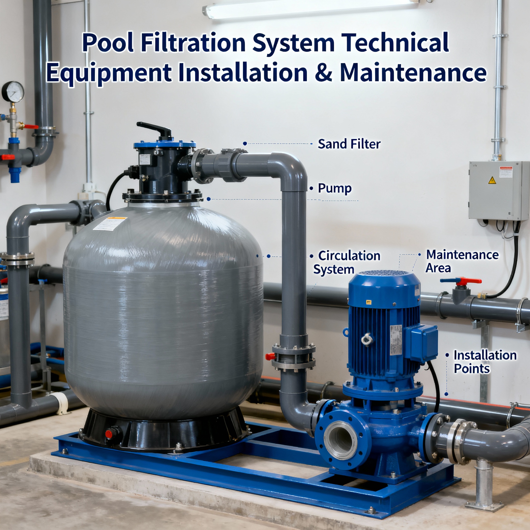 Filtersystem Pool Umwälzpumpe Sandfilter Ausrüstung