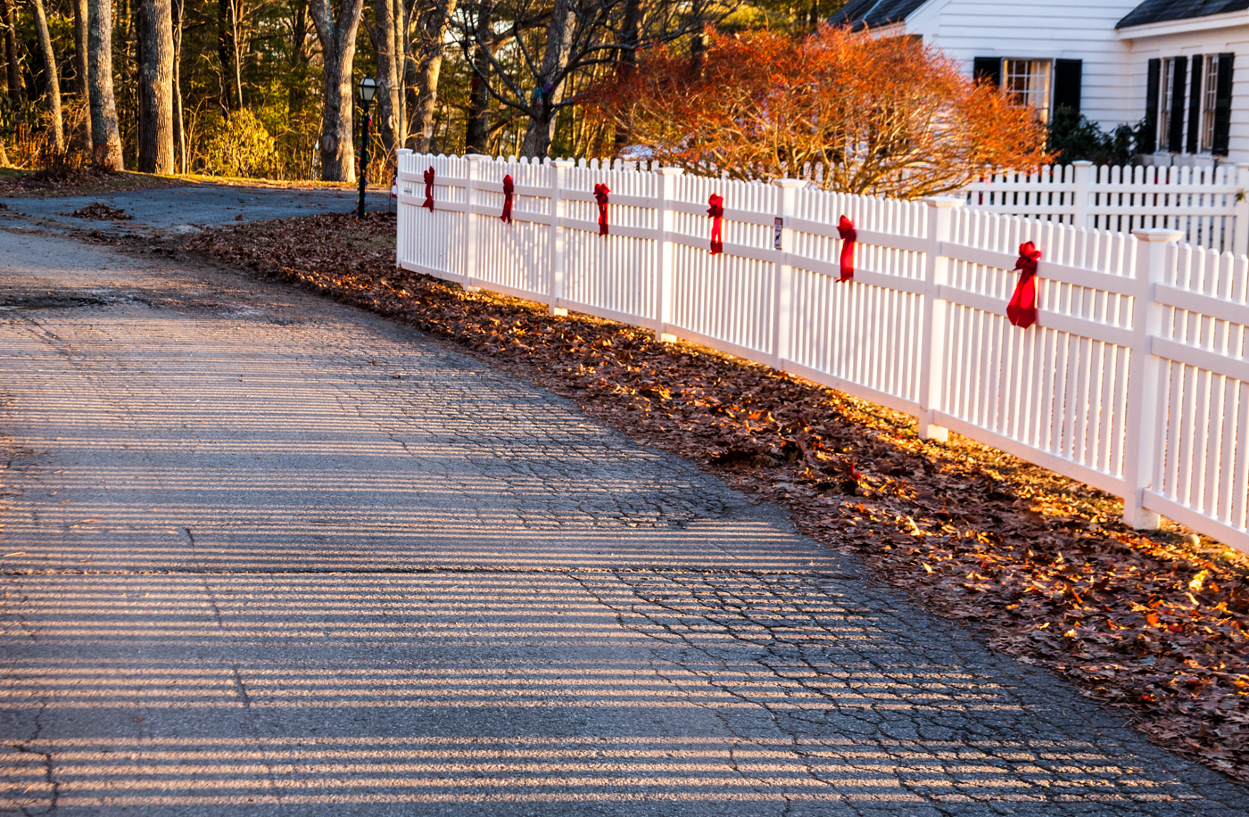 Clôture type picket en bois
