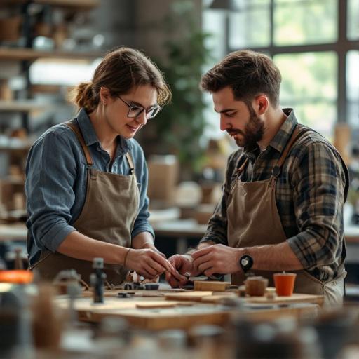 adulte en reconversion dans une formation artisanale avec accompagnement