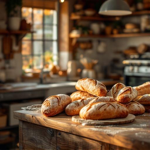 atelier de boulangerie artisanale et métier manuel de fabrication