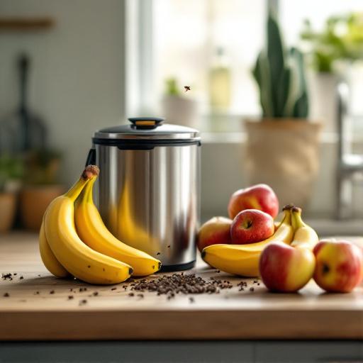 Causes des moucherons dans la maison autour des fruits mûrs et de la poubelle de cuisine