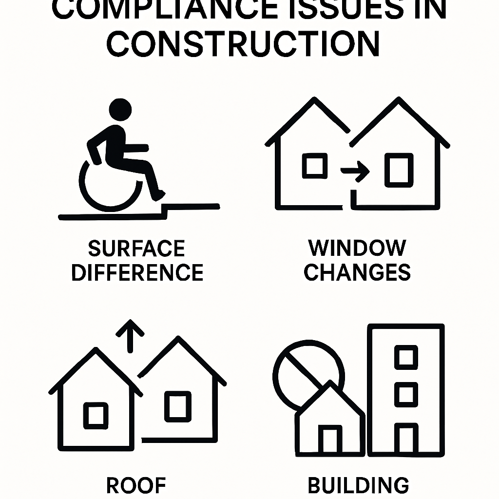 Infographie des non-conformités fréquentes lors d'une déclaration d'achèvement des travaux
