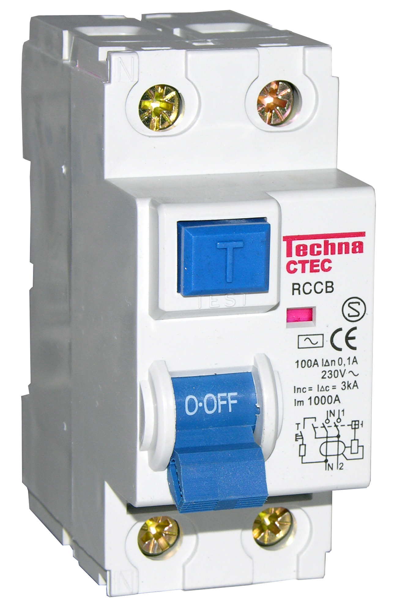 Interrupteur différentiel 2P pour rail DIN – protection 30 mA (exemple)
