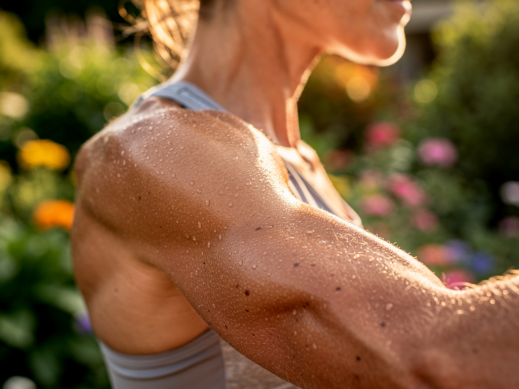 Moustiques attirés par la chaleur corporelle et la transpiration après un effort en soirée