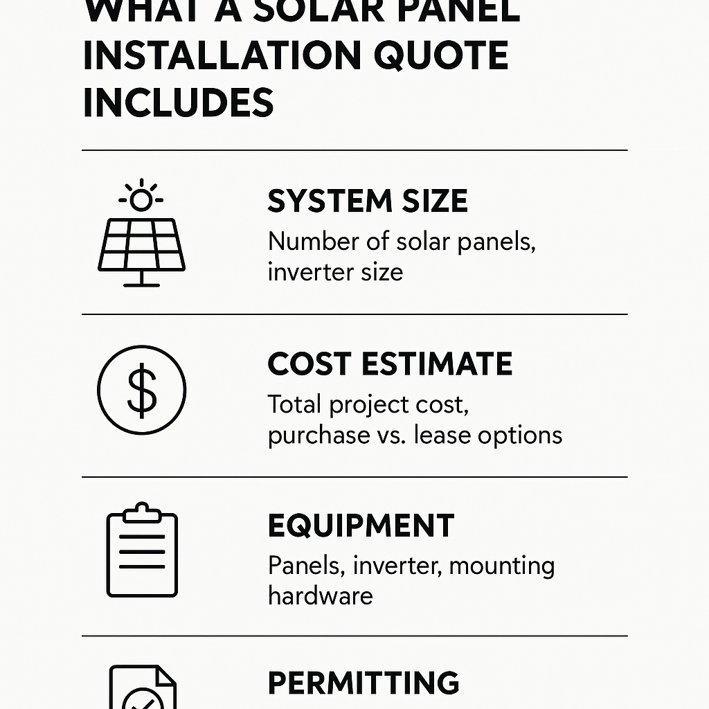 Infographie devis panneaux solaires complet